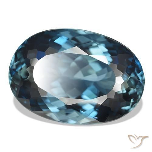 Topacio Azul Londres natural de 48.51 ct, Ovalada, VVS