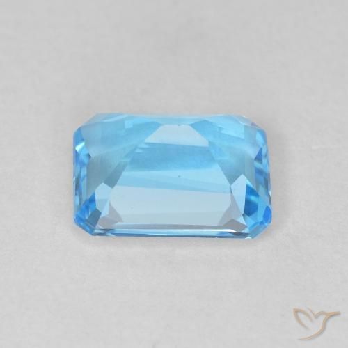 Topacio Azul Cielo natural de 1.84 ct, Corte Octágono / Esmeralda, VVS