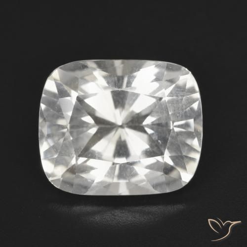4.84ct Natural Blanco cálido Topacio, Forma Cojín, VVS