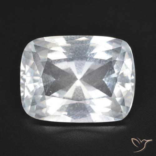 11.22ct Natural Blanco Topacio, Forma Cojín, VVS-VS