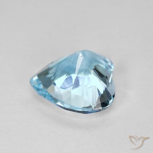 Topacio Azul Cielo natural de 3.03 ct, Corazón, VVS-VS