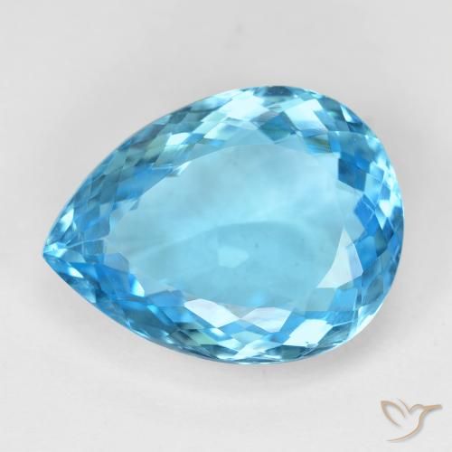 16.13ct Natural Azul Suizo Topacio, En forma de pera, VVS