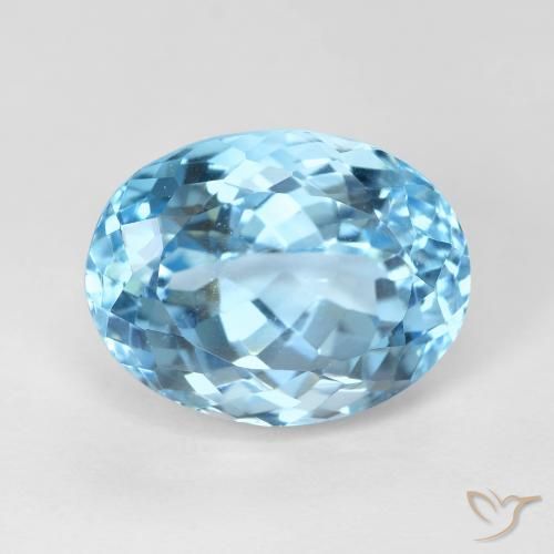 10.16ct Natural Azul Cielo Topacio, Ovalada, VVS-VS