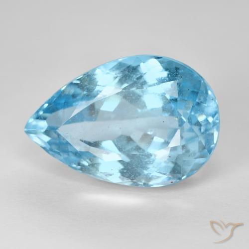 16.76ct Natural Azul Cielo Topacio, En forma de pera, VS-SI