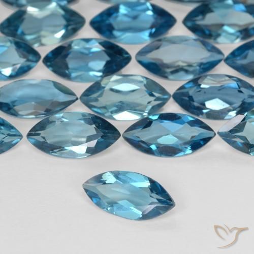 Topacio Azul Londres natural de 1.10 ct, Marquesa, VS