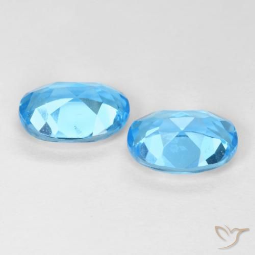 Gemas de Topacio Azul Suizo natural de 3.00 ct, Ovalada, VS