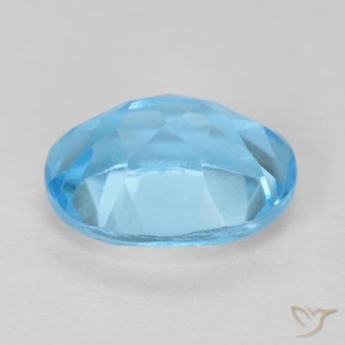 Topacio Azul Suizo natural de 1.81 ct, Ovalada, VS