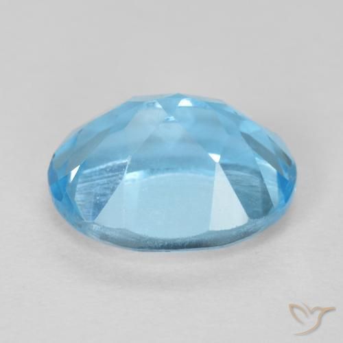 Topacio Azul Suizo natural de 1.76 ct, Ovalada, VS
