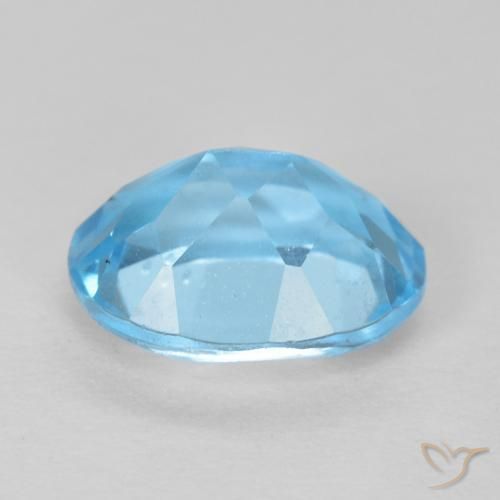 Topacio Azul Suizo natural de 1.61 ct, Ovalada, VS