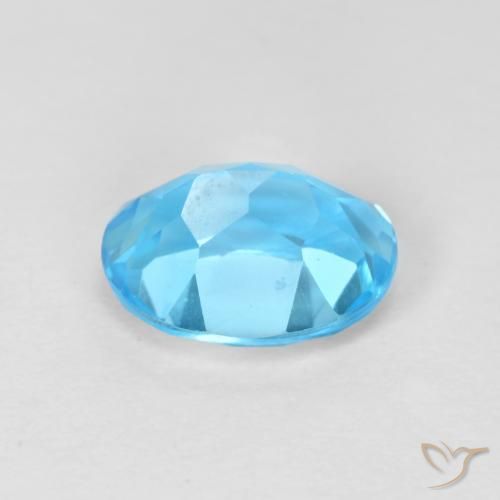 Topacio Azul Suizo natural de 1.77 ct, Ovalada, VVS-VS