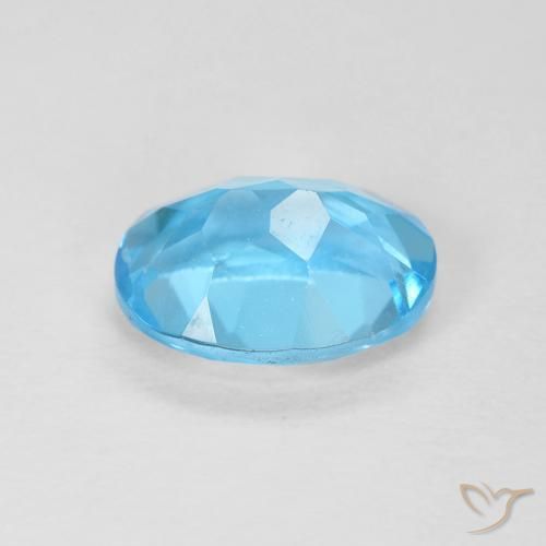 Topacio Azul Suizo natural de 1.66 ct, Ovalada, VS