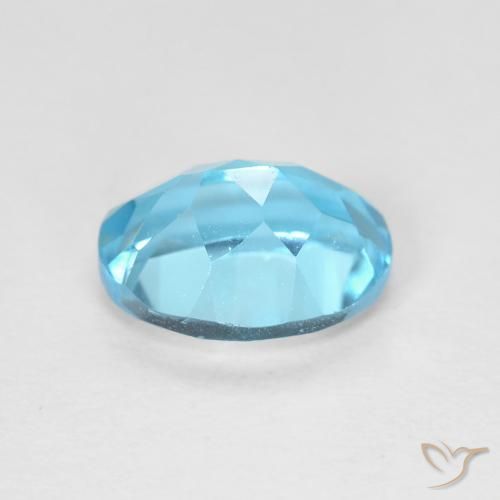 Topacio Azul Suizo natural de 1.78 ct, Ovalada, VVS