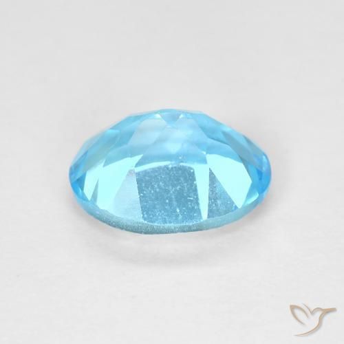 Topacio Azul Suizo natural de 1.66 ct, Ovalada, VVS-VS