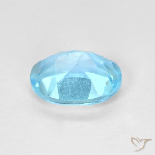 Topacio Azul Suizo natural de 1.76 ct, Ovalada, VVS-VS