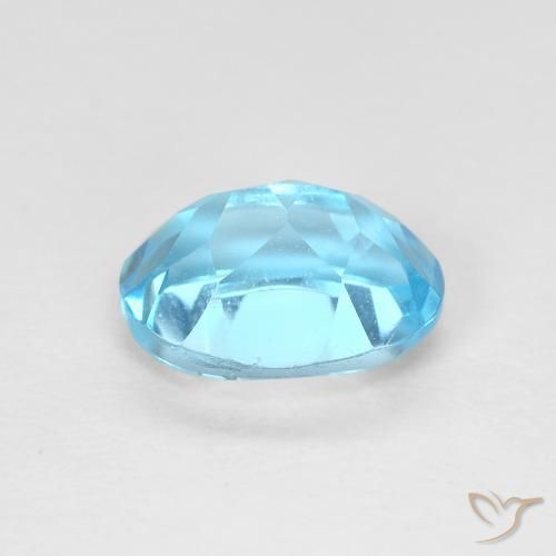 Topacio Azul Suizo natural de 1.77 ct, Ovalada, VVS