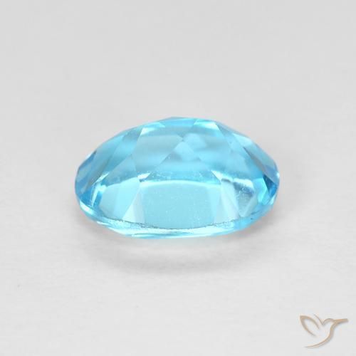 Topacio Azul Suizo natural de 1.60 ct, Ovalada, VVS