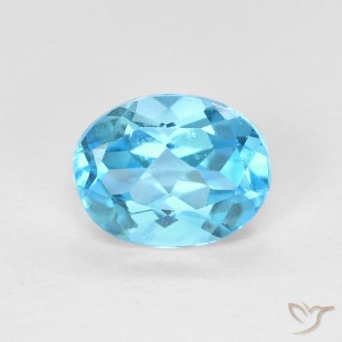 1.68ct Natural Azul Suizo Topacio, Ovalada, VVS