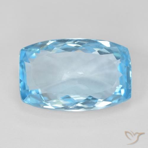 11.64ct Natural Azul Suizo Topacio, Forma Cojín, VVS-VS