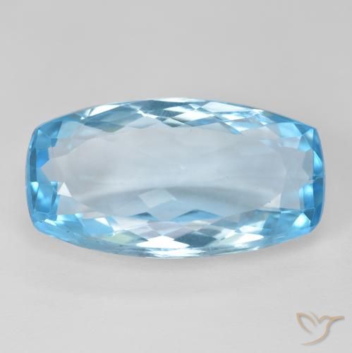 15.21ct Natural Azul Suizo Topacio, Forma Cojín, VVS-VS
