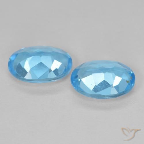Gemas de Topacio Azul Suizo natural de 2.76 ct, Ovalada, VS