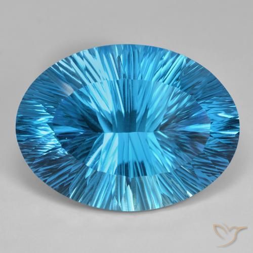 82.38ct Natural Azul Suizo Topacio, Ovalada, IF