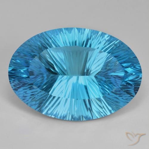 78.13ct Natural Azul Suizo Topacio, Ovalada, IF