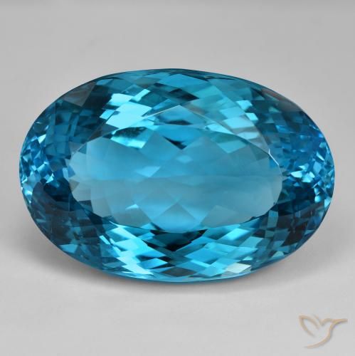 138.23ct Natural Azul Londres Topacio, Ovalada, IF