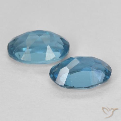 Gemas de Topacio Azul Londres natural de 1.22 ct, Ovalada, VS