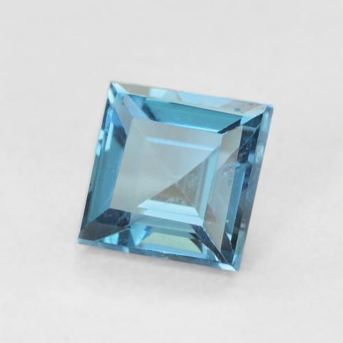 Topacio Azul Londres natural de 0.79 ct, Cuadrado, VVS