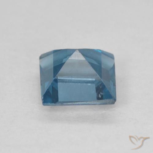 Topacio Azul Londres natural de 0.62 ct, Cuadrado, VVS-VS