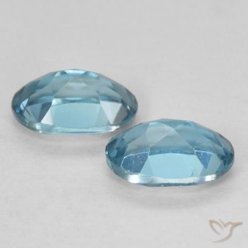 Gemas de Topacio Azul Londres natural de 1.17 ct, Ovalada, VVS-VS