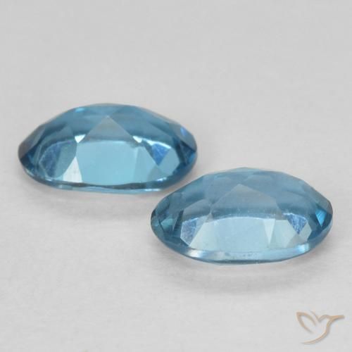 Gemas de Topacio Azul Londres natural de 1.13 ct, Ovalada, VVS-VS