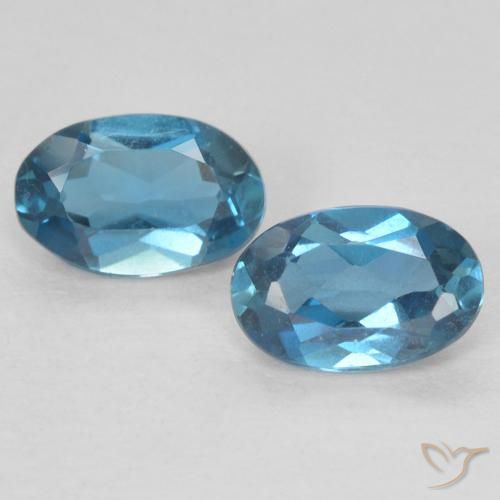 Gemas de Topacio Azul Londres natural de 1.02 ct, Ovalada, VVS