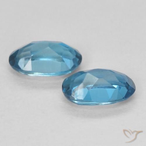Gemas de Topacio Azul Londres natural de 1.02 ct, Ovalada, VVS