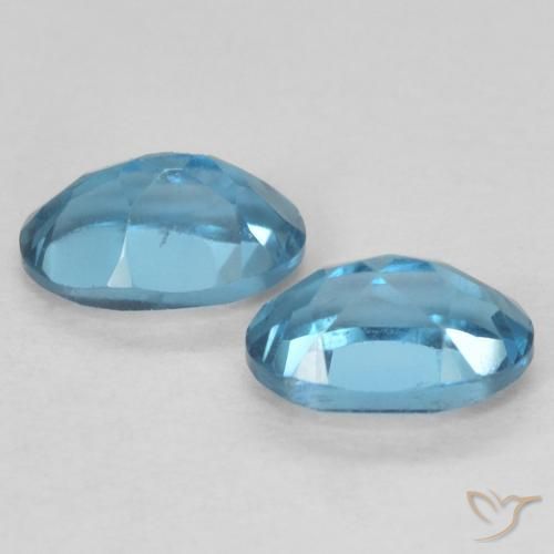Gemas de Topacio Azul Londres natural de 1.25 ct, Ovalada, VVS