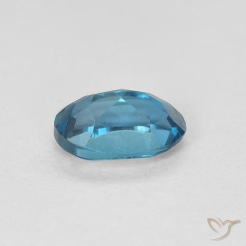 Topacio Azul Londres natural de 0.62 ct, Ovalada, VVS