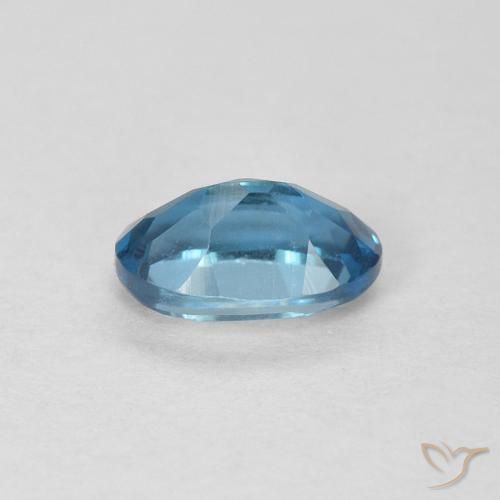 Topacio Azul Londres natural de 0.61 ct, Ovalada, VVS-VS