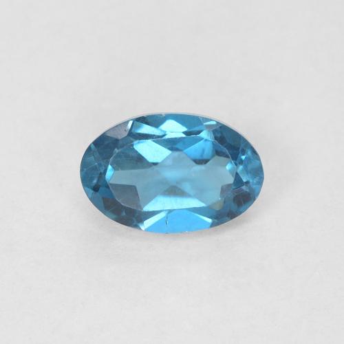 0.59ct Natural Azul Londres Topacio, Ovalada, VVS-VS