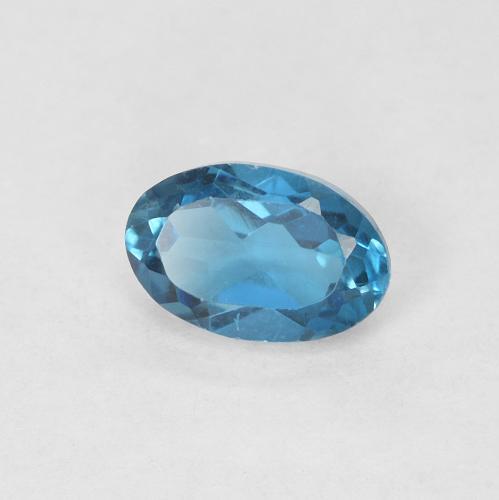 Topacio Azul Londres natural de 0.59 ct, Ovalada, VVS-VS