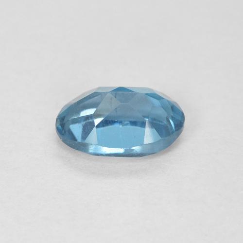 Topacio Azul Londres natural de 0.59 ct, Ovalada, VVS-VS