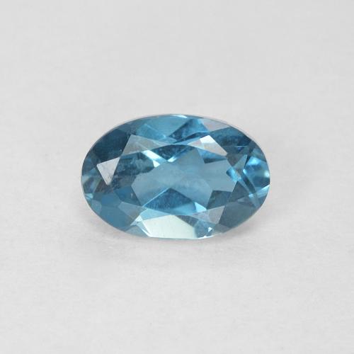 0.62ct Natural Azul Londres Topacio, Ovalada, VVS-VS
