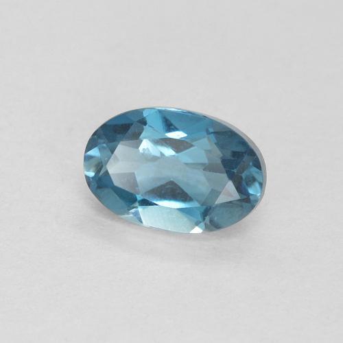 Topacio Azul Londres natural de 0.62 ct, Ovalada, VVS-VS