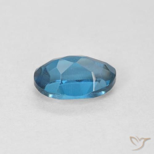 Topacio Azul Londres natural de 0.61 ct, Ovalada, VVS-VS