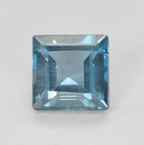 0.79ct Natural Azul Londres Topacio, Cuadrado, VVS