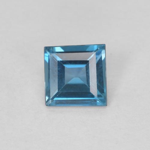 0.63ct Natural Azul Londres Topacio, Cuadrado, VVS-VS