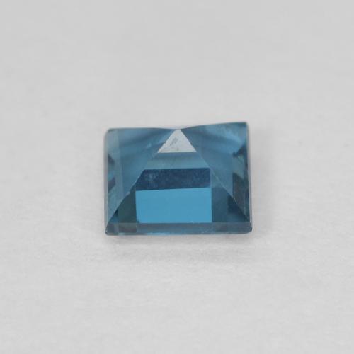 Topacio Azul Londres natural de 0.63 ct, Cuadrado, VVS-VS