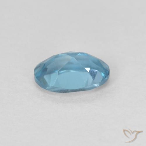 Topacio Azul Londres natural de 0.64 ct, Ovalada, VVS