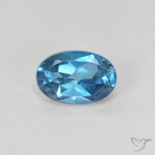 0.68ct Natural Azul Londres Topacio, Ovalada, VVS