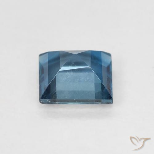 Topacio Azul Londres natural de 0.75 ct, Cuadrado, VVS-VS