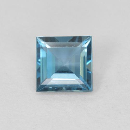 Topacio Azul Londres natural de 0.76 ct, Cuadrado, VVS-VS